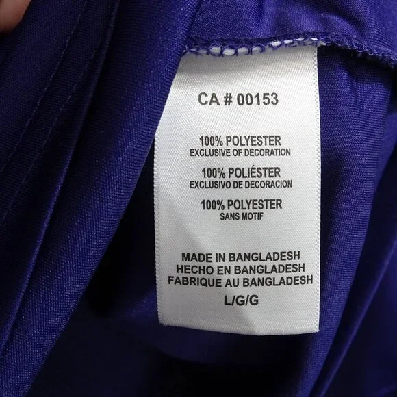 Champion LSU Tigers Long Sleeve Shirt Athletic Top Men Size L Purple Polyester - Picture 7 of 11